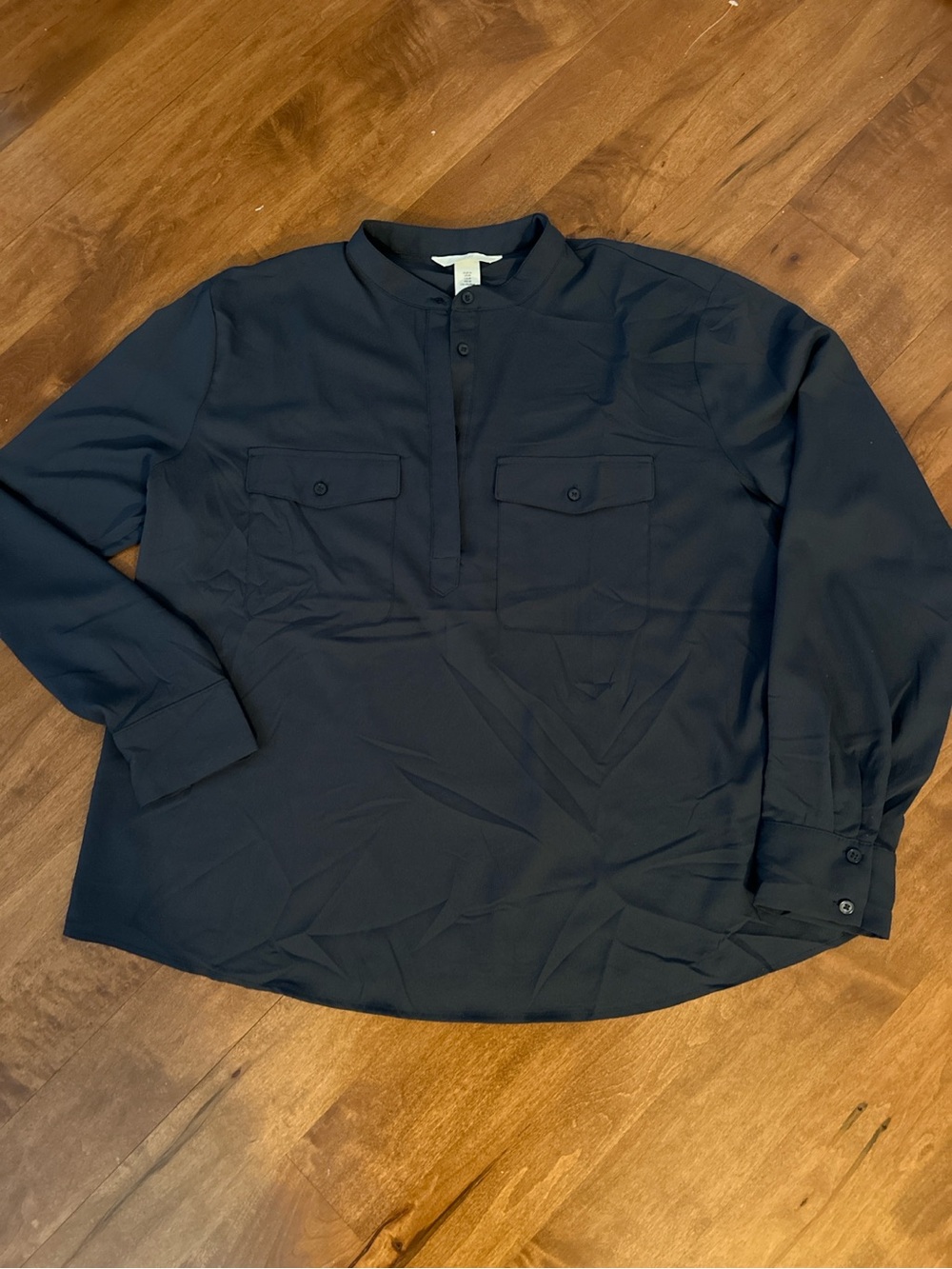 H&M Oversized Utility Popover Blouse – NWT – Navy – Medium